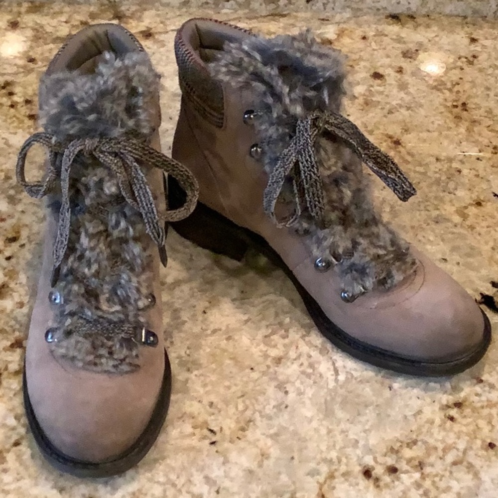 Sam Edelman Grey Suede Darrah Hiking Bootie